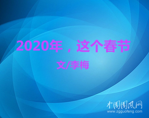  2020年，這個春節(jié)（文  李梅）