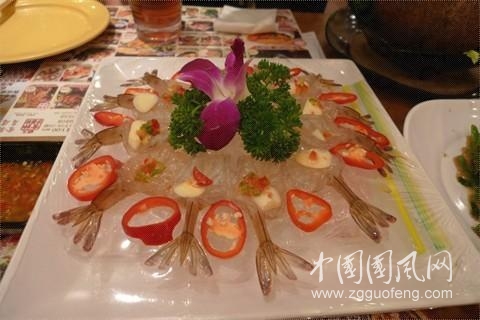 泰式酸辣生蝦刺身