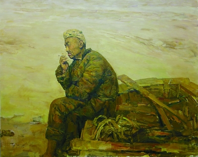 不盡黃河（油畫） 郭北平