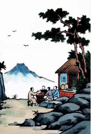 湖畔夜飲