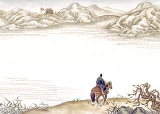 西山白雪三城戍，南浦清江萬(wàn)里橋
