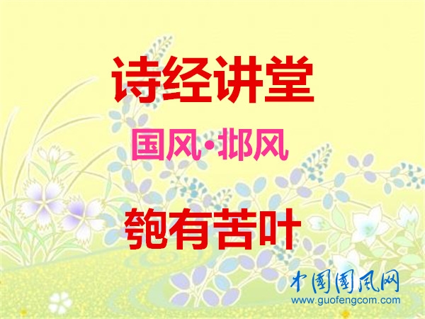 詩經(jīng)講堂 國風(fēng)·邶風(fēng)《  匏有苦葉》