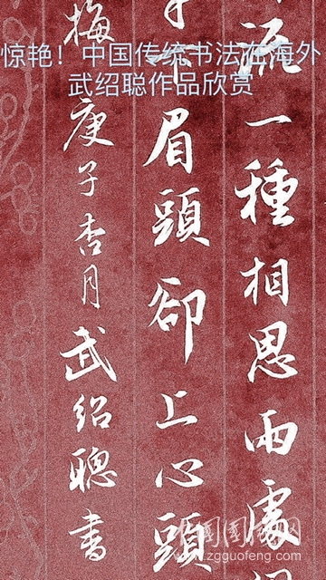 驚艷！中國傳統(tǒng)書法在海外 武紹聰作品欣賞