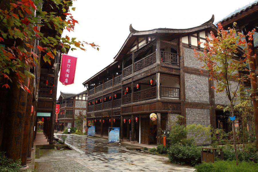 重慶金佛山下天星小鎮(zhèn)秋色